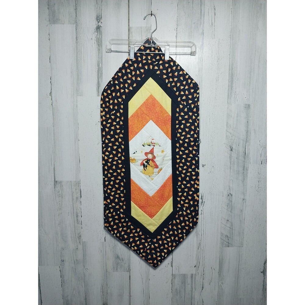 Handmade Quilted Halloween Table Runner 16x5"x38"